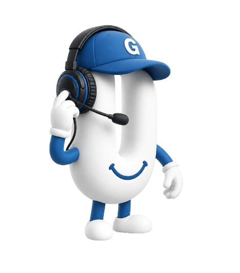 Mascote UsiiGo com headset para atendimento comercial